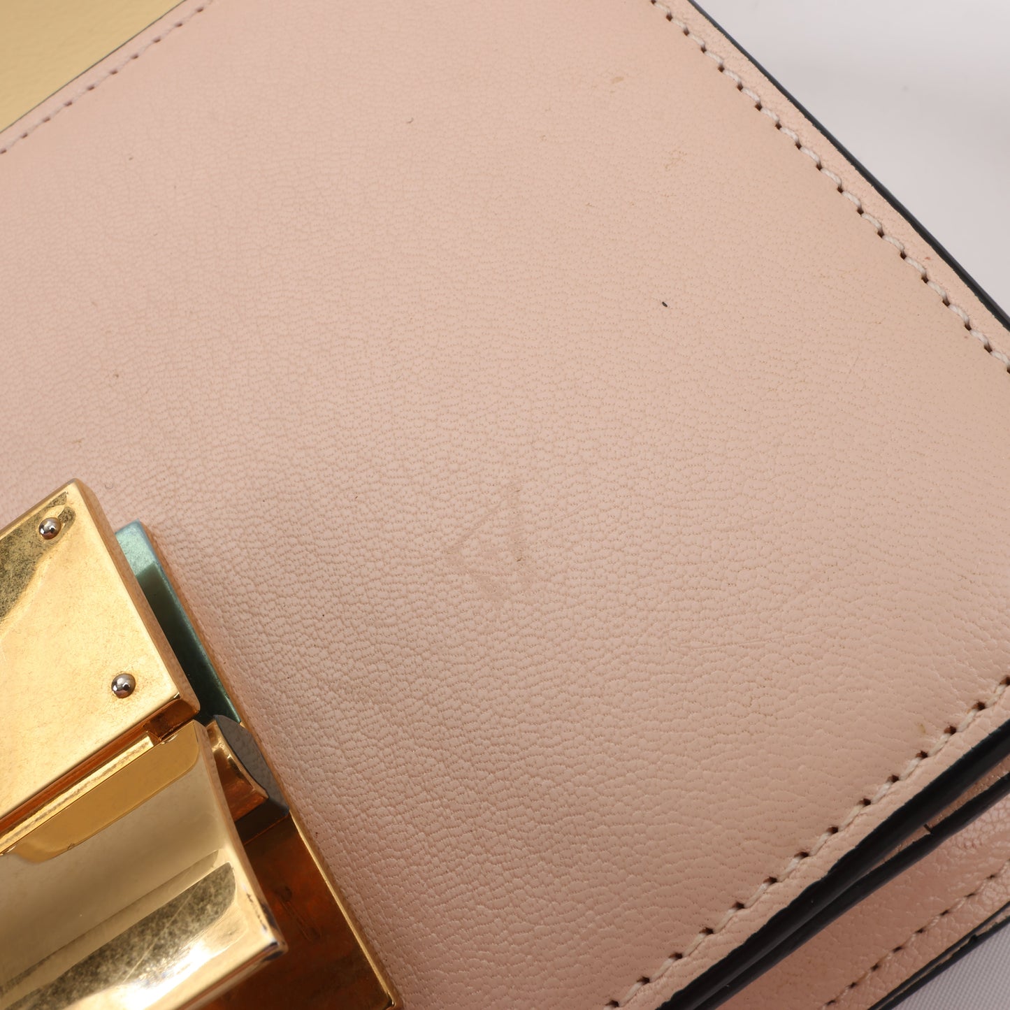 CELINE Classic Box Small Leather Shoulder Bag in Powder Beige