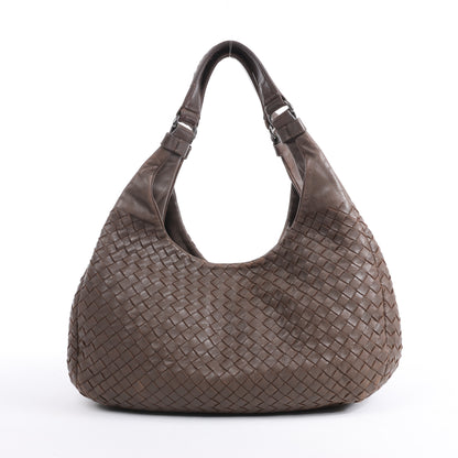 Bottega Veneta Intrecciato Campana Sac à bandoulière en cuir marron