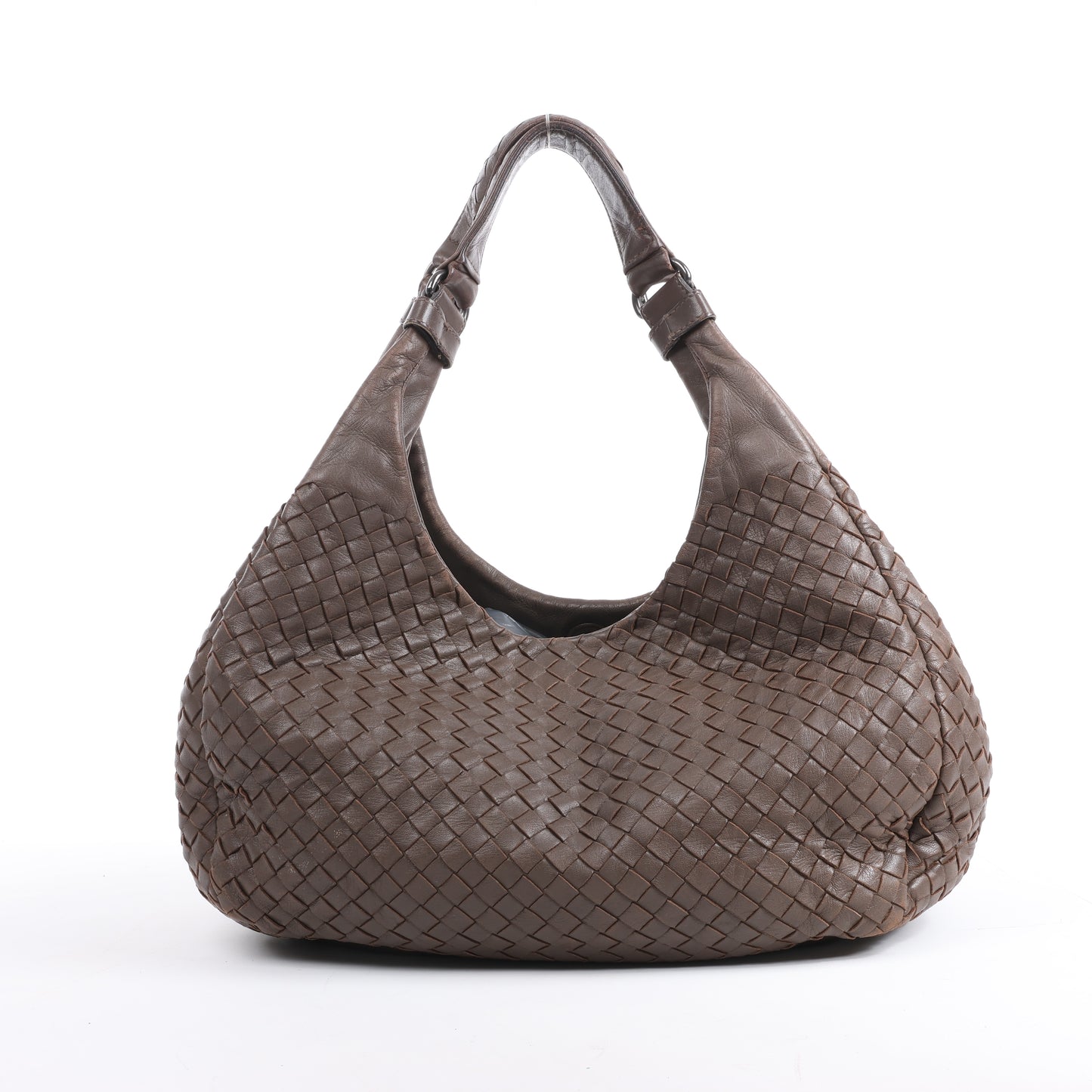 Bottega Veneta Intrecciato Campana Sac à bandoulière en cuir marron