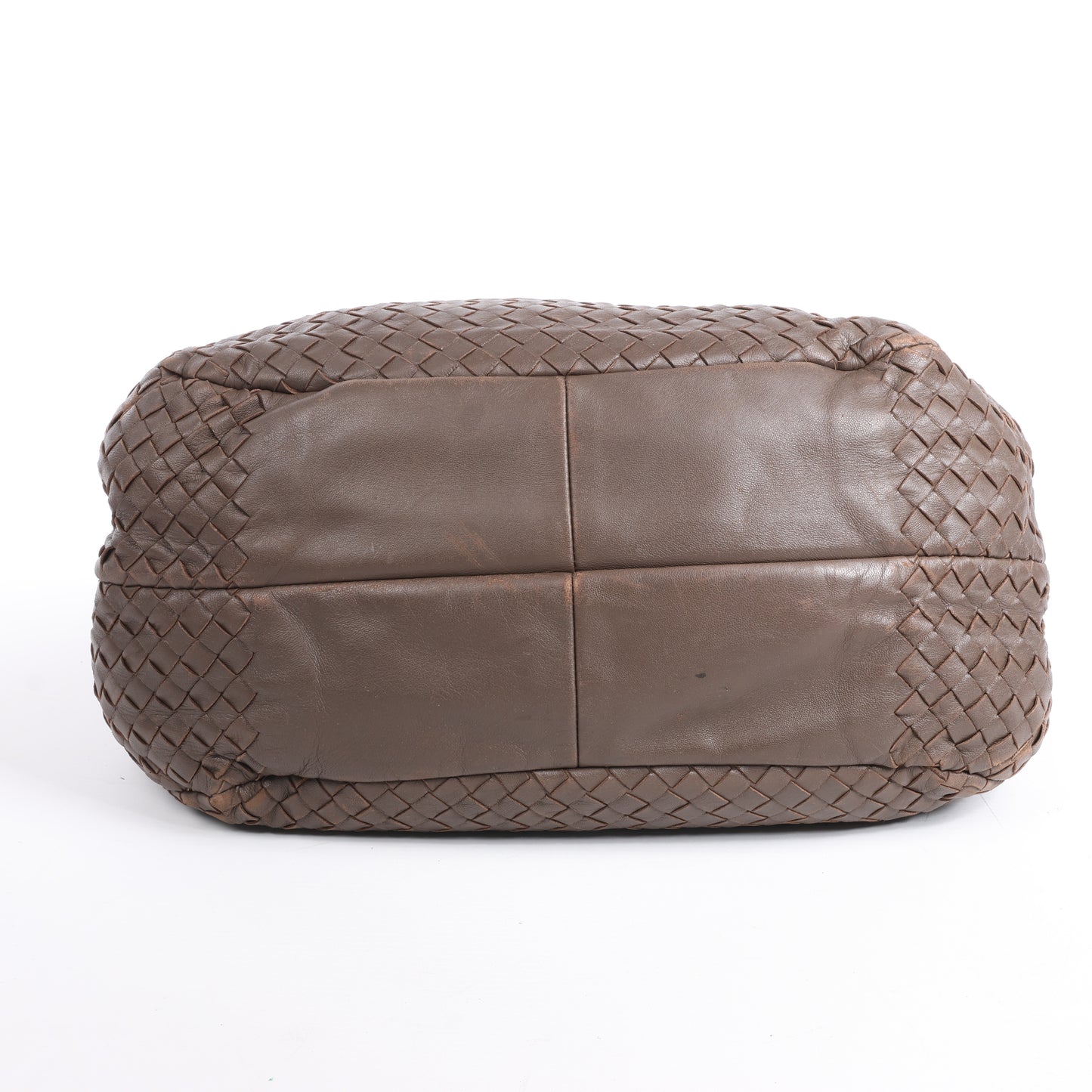 Bottega Veneta Intrecciato Campana Sac à bandoulière en cuir marron