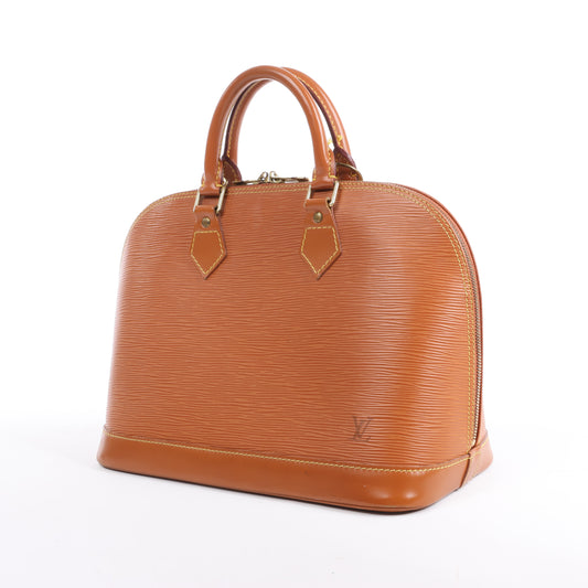Sac à main Louis Vuitton Alma en cuir épi marron