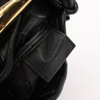 Bottega Veneta Intrecciato Sardines Leather Shoulder Bag in Black
