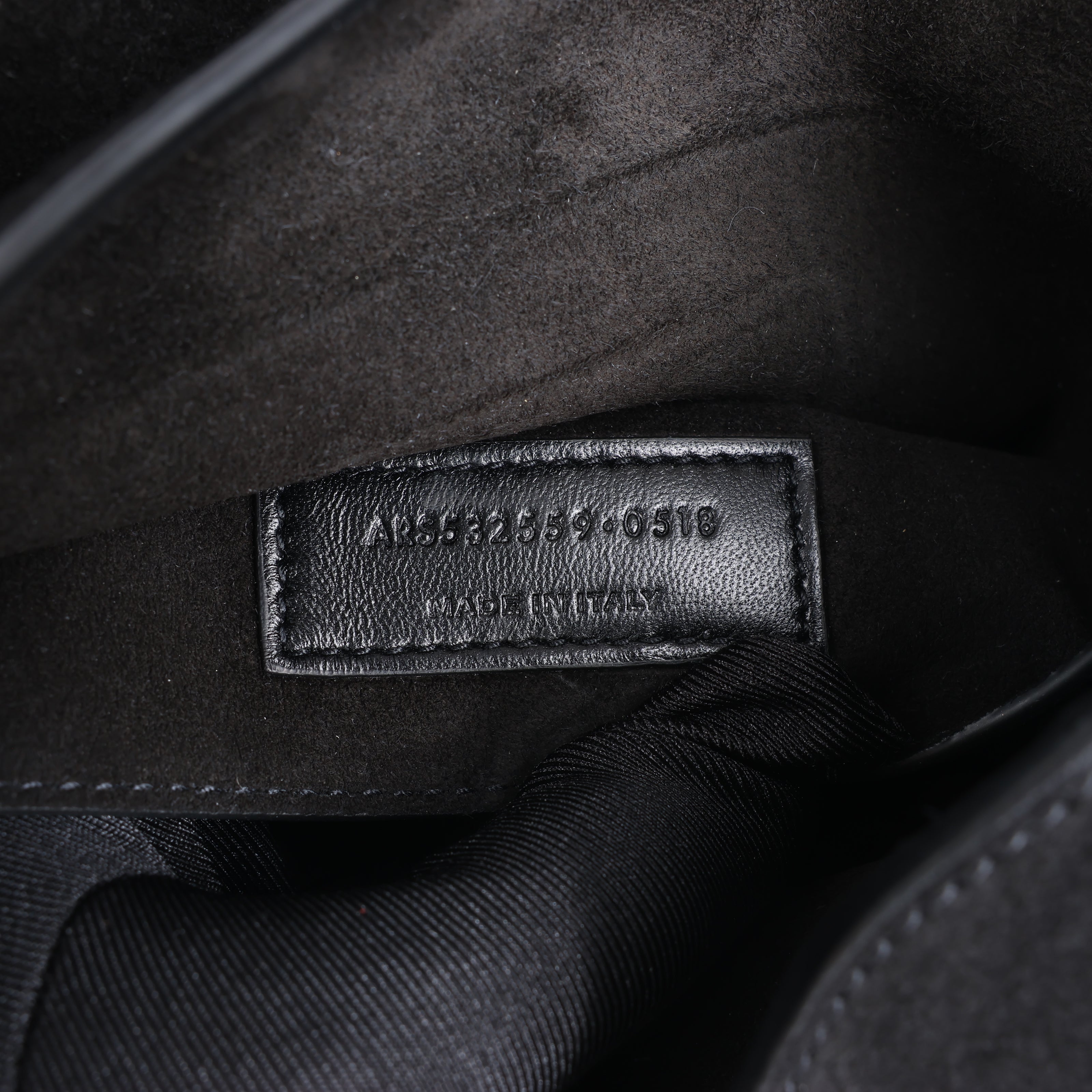 Saint Laurent Paris Amalia Leather Suede Shoulder bag in Black