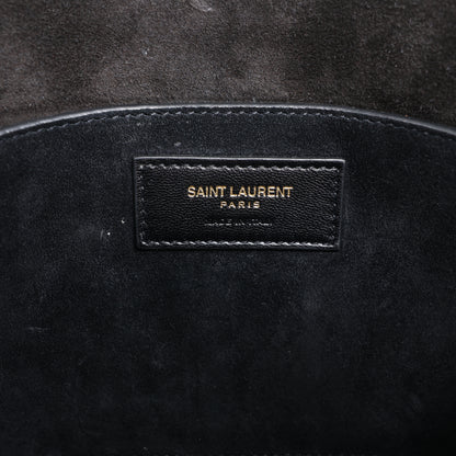 Saint Laurent Paris Amalia Leather Suede Shoulder bag in Black
