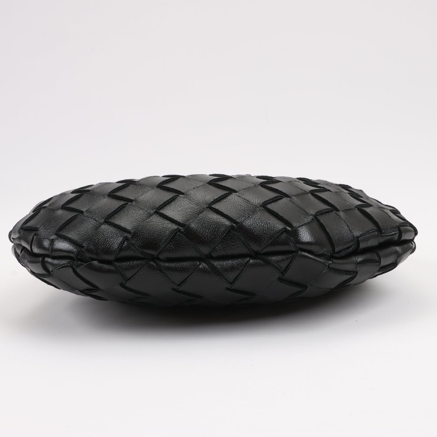 Bottega Veneta Intrecciato Sardines Leather Shoulder Bag in Black