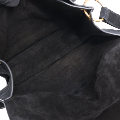 Saint Laurent Paris Amalia Leather Suede Shoulder bag in Black