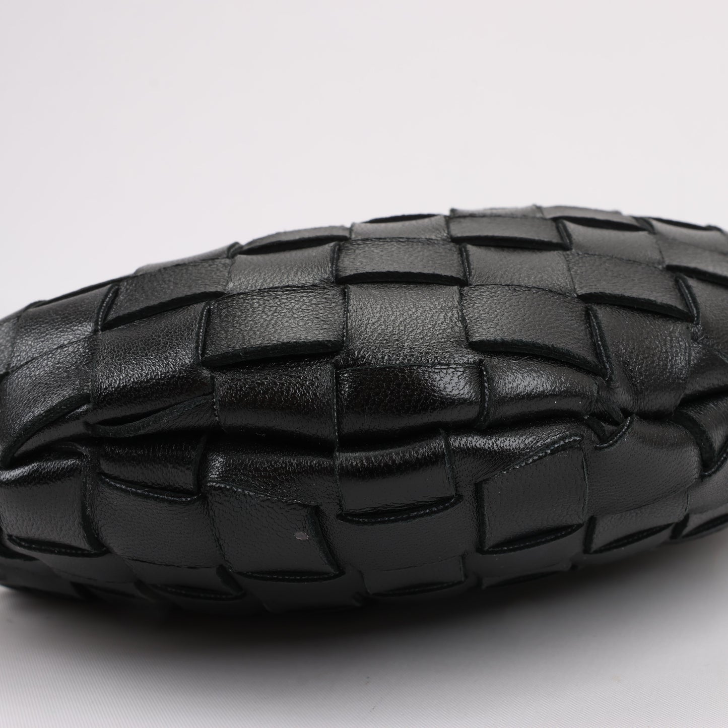 Bottega Veneta Intrecciato Sardines Leather Shoulder Bag in Black