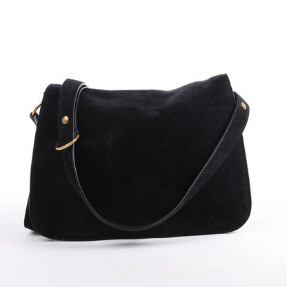 Saint Laurent Paris Amalia Leather Suede Shoulder bag in Black