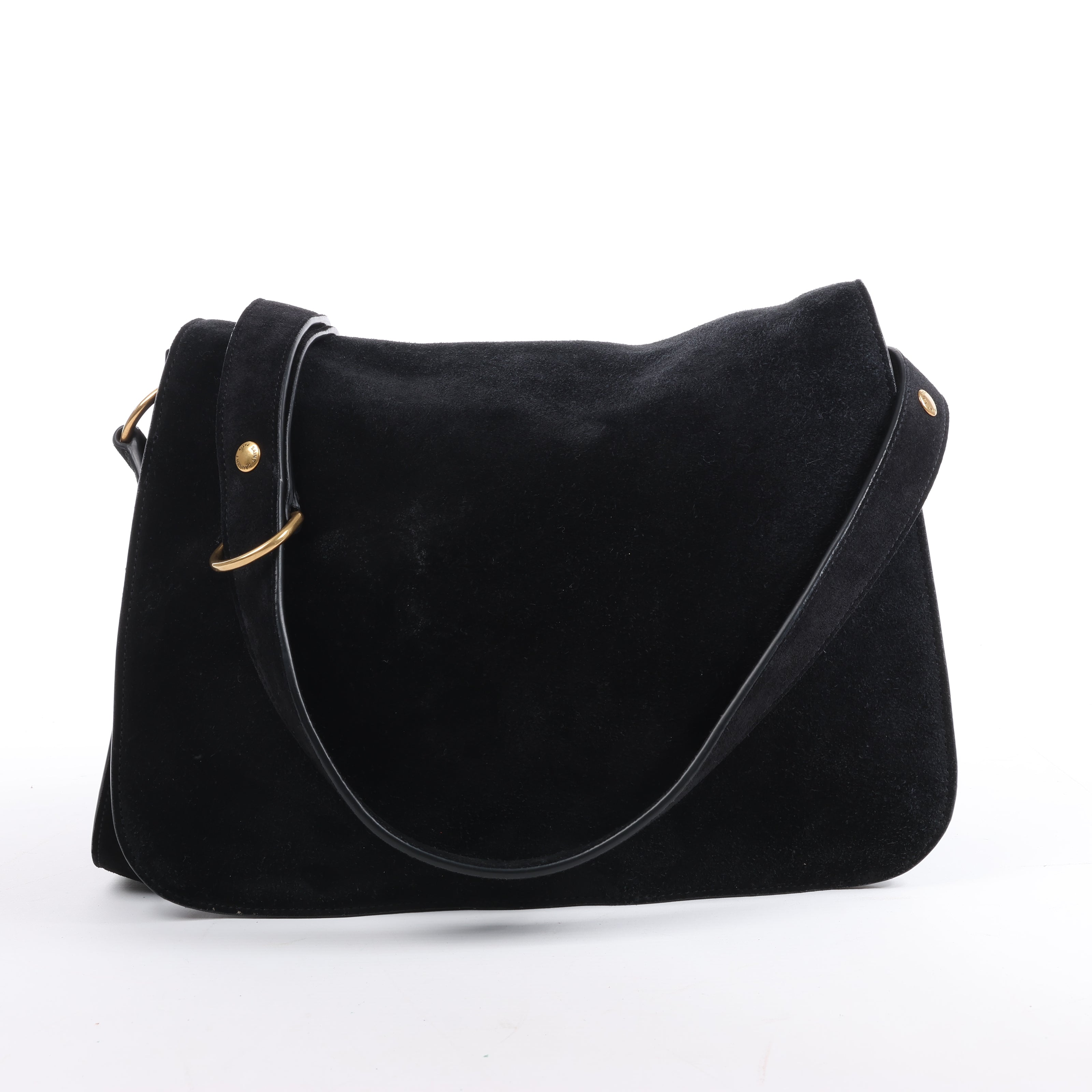 Saint Laurent Paris Amalia Leather Suede Shoulder bag in Black