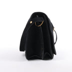 Saint Laurent Paris Amalia Leather Suede Shoulder bag in Black