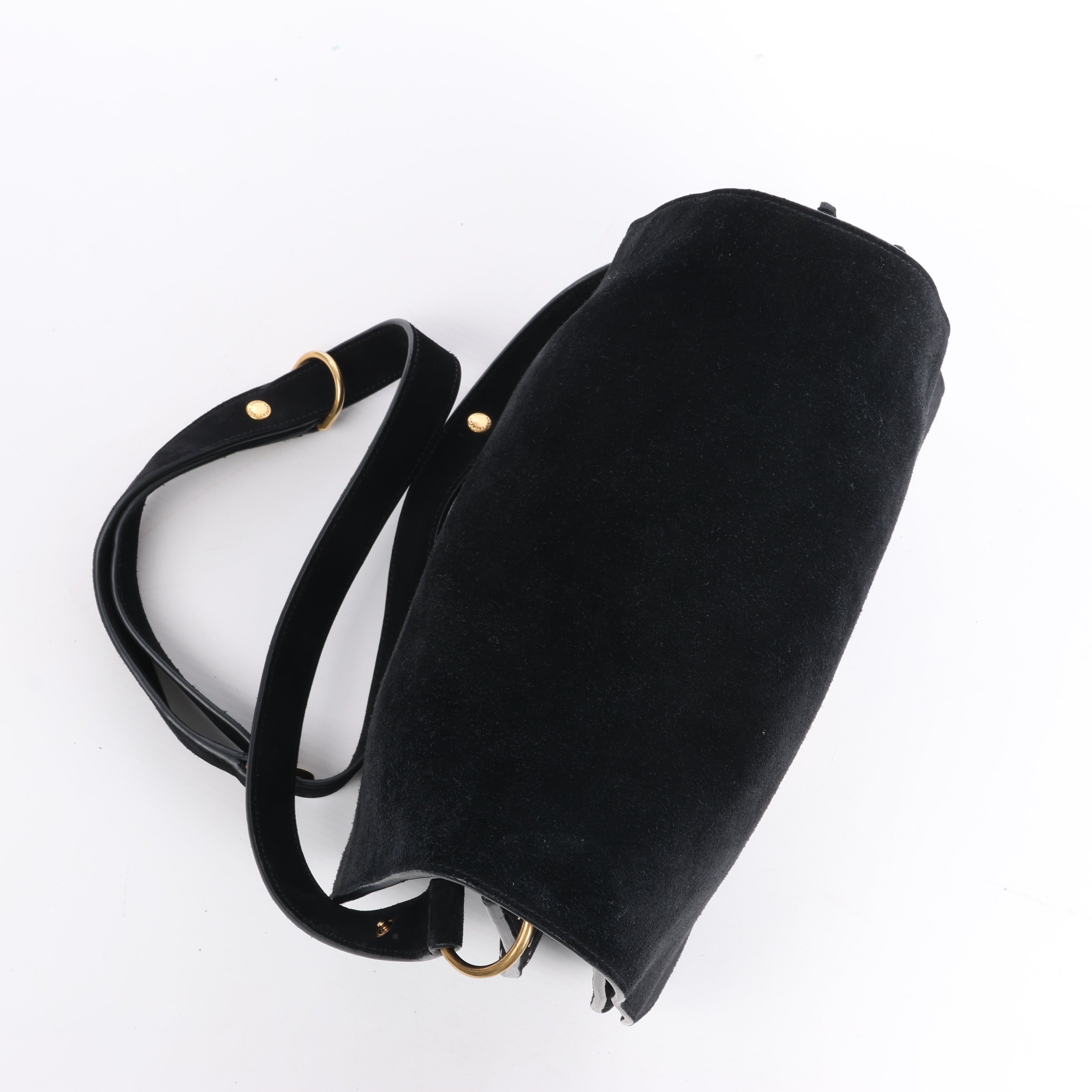 Saint Laurent Paris Amalia Leather Suede Shoulder bag in Black