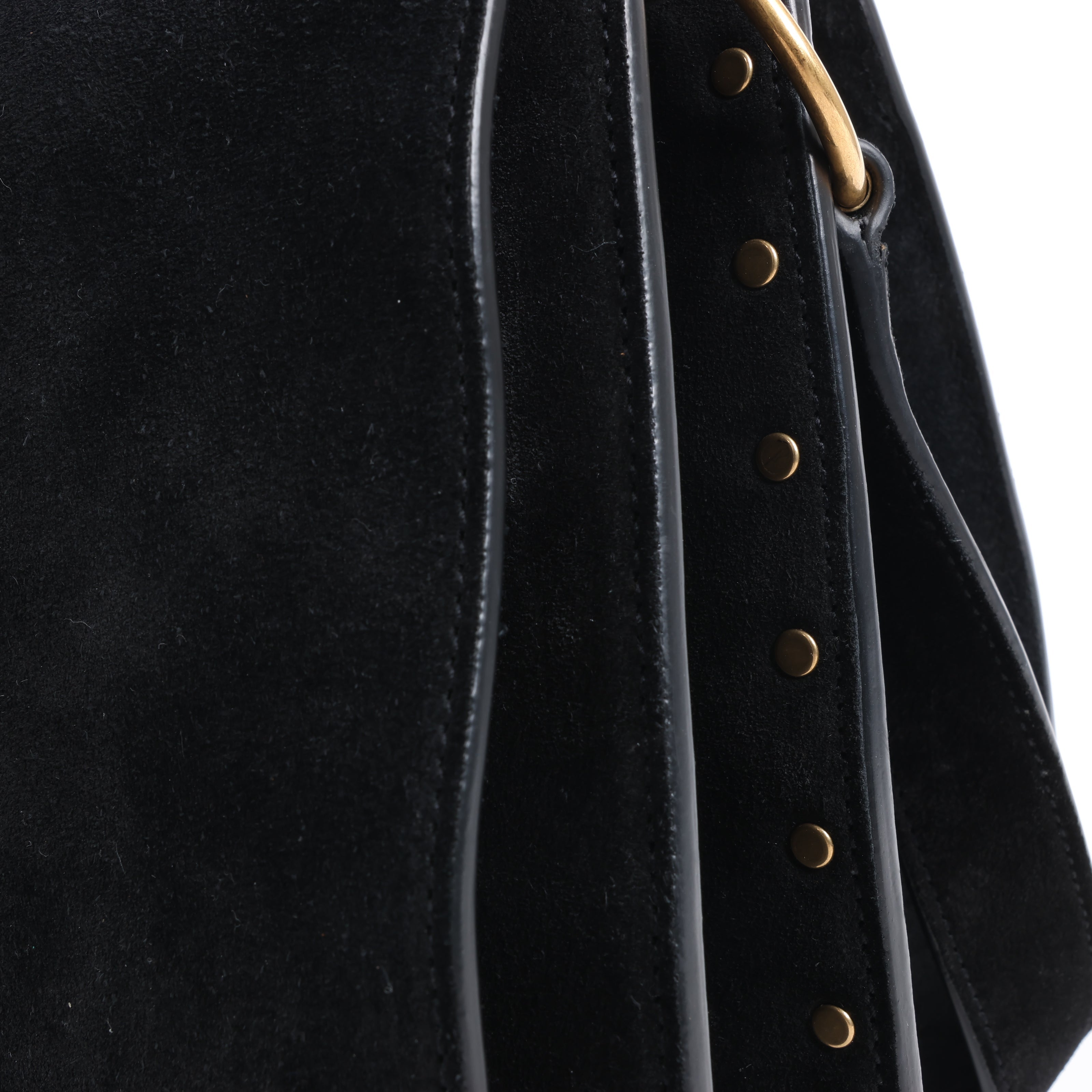 Saint Laurent Paris Amalia Leather Suede Shoulder bag in Black