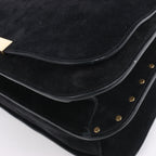 Saint Laurent Paris Amalia Leather Suede Shoulder bag in Black
