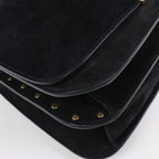 Saint Laurent Paris Amalia Leather Suede Shoulder bag in Black