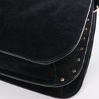 Saint Laurent Paris Amalia Leather Suede Shoulder bag in Black
