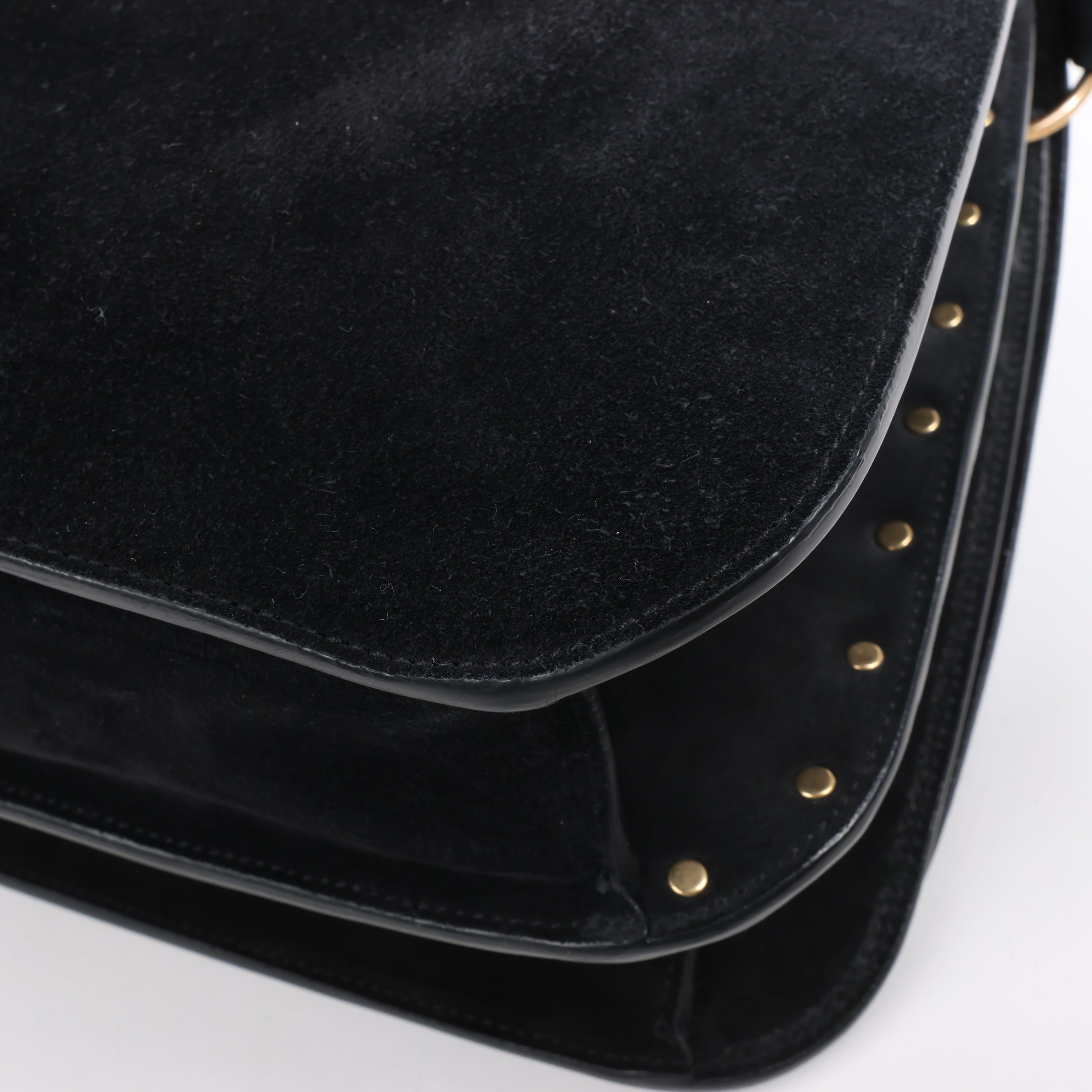 Saint Laurent Paris Amalia Leather Suede Shoulder bag in Black