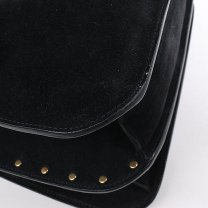 Saint Laurent Paris Amalia Leather Suede Shoulder bag in Black