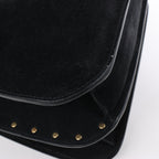 Saint Laurent Paris Amalia Leather Suede Shoulder bag in Black