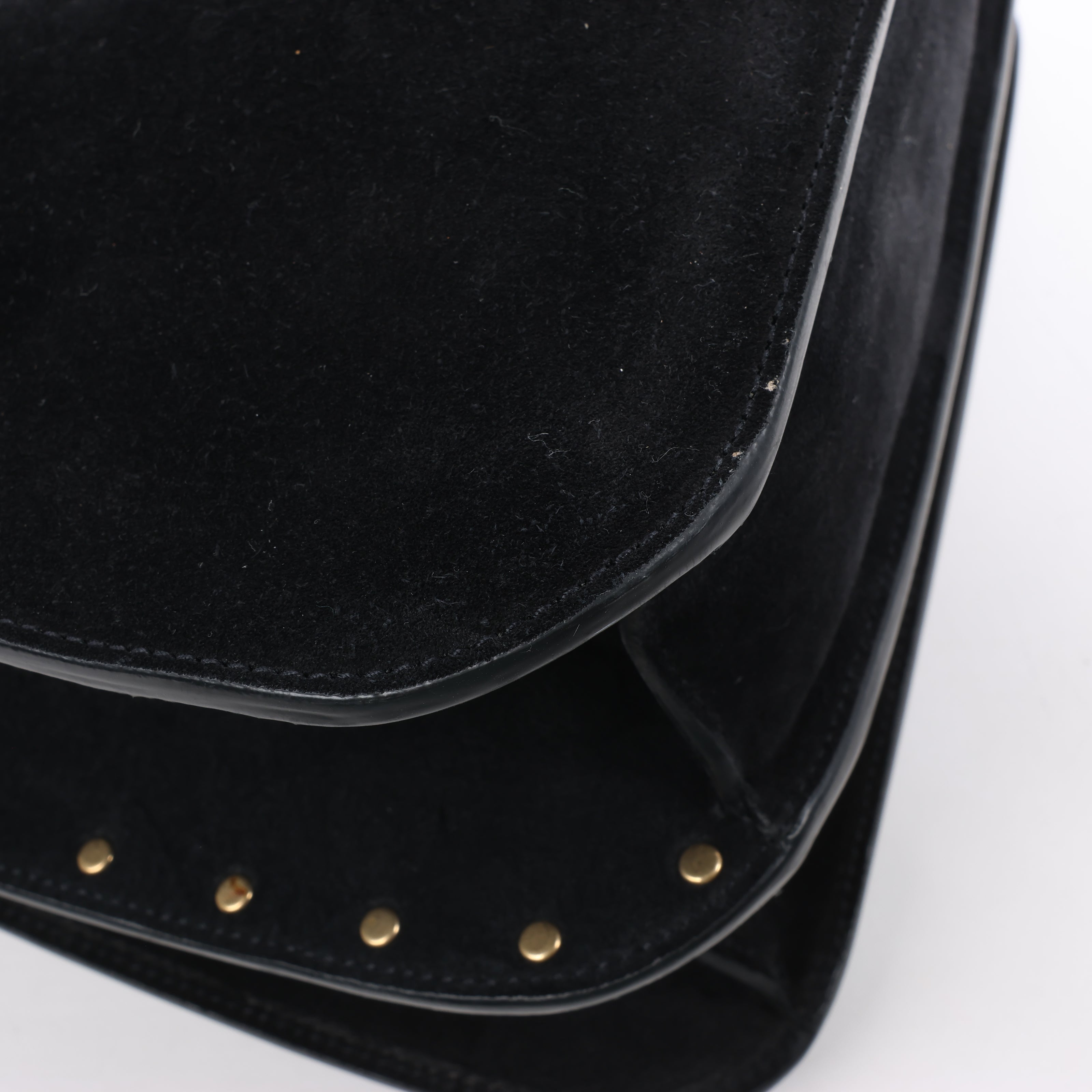 Saint Laurent Paris Amalia Leather Suede Shoulder bag in Black
