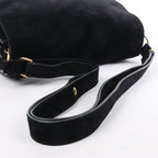 Saint Laurent Paris Amalia Leather Suede Shoulder bag in Black