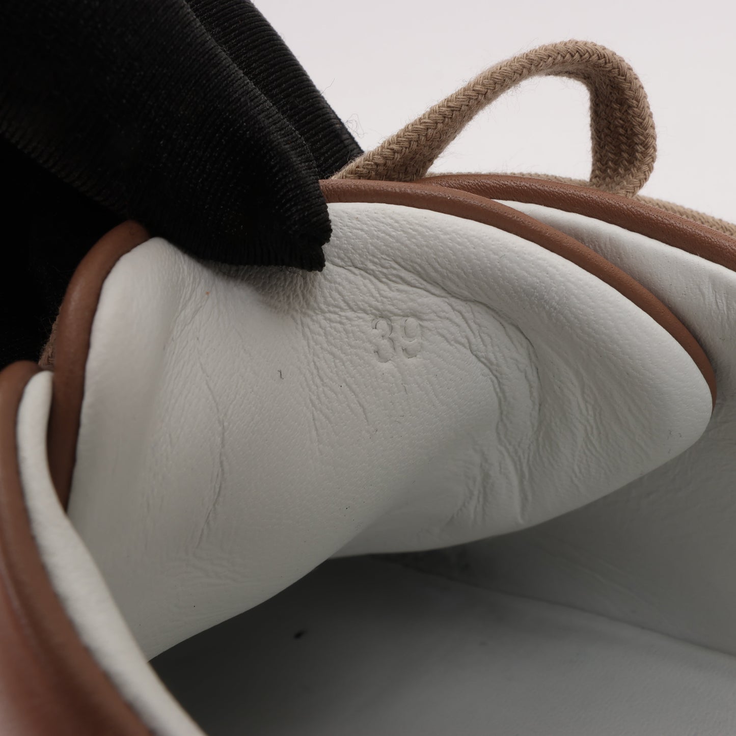 Hermès Happy Leather Sneakers in Brown, Size 39