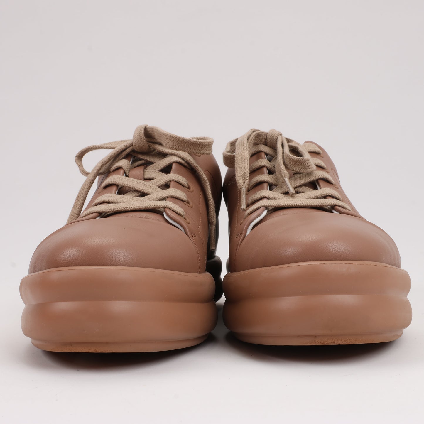 Hermès Happy Leather Sneakers in Brown, Size 39