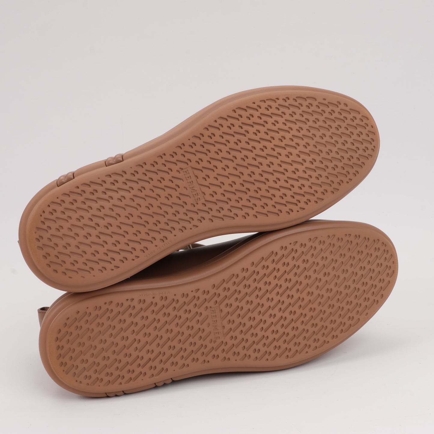 Hermès Happy Leather Sneakers in Brown, Size 39