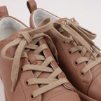 Hermès Happy Leather Sneakers in Brown, Size 39