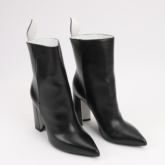 Bottines courtes en cuir Louis Vuitton Match Making Line 17 ans, noires BR0177, pointure 39 EU