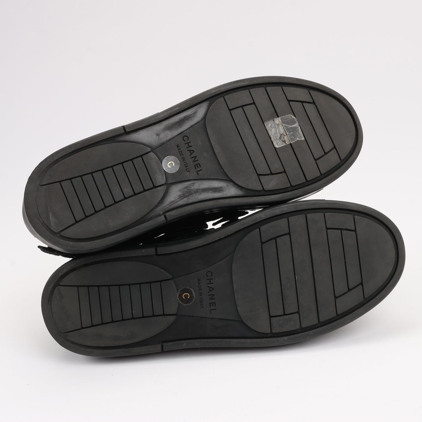 CHANEL Camelia Lace x Suede Sneakers in Black G34815, Size 37