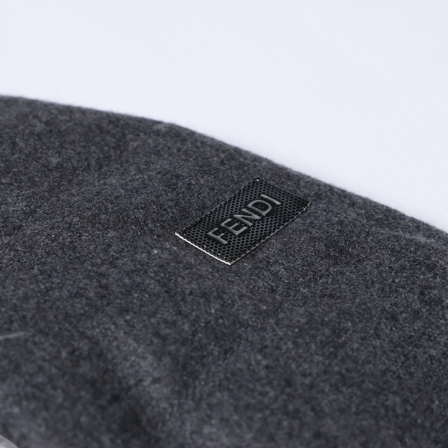 Fendi Wool-Blend Puffer Jacket with Fur Trim, Size 40