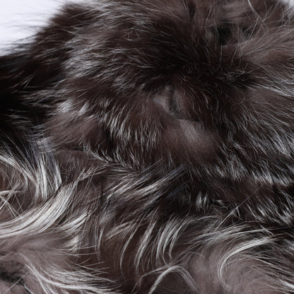 Fendi Wool-Blend Puffer Jacket with Fur Trim, Size 40