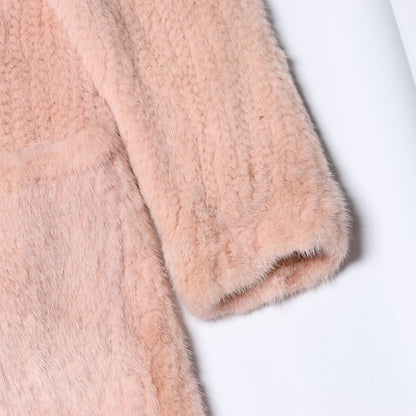 Escada Rosa Nerzpelzmantel, Größe 38