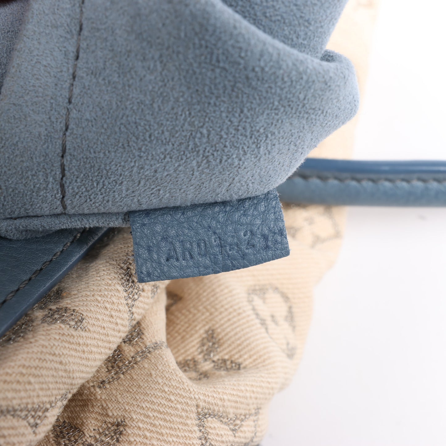 Louis Vuitton Monogram Denim Speedy Round GM 2Way Handbag in Beige