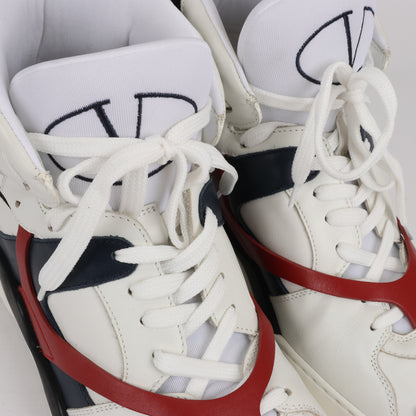 Valentino Garavani Leather High-top Sneakers in Multicolor, Size 44 EU