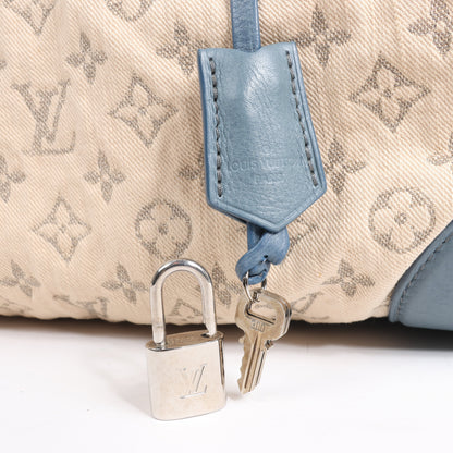 Louis Vuitton Monogram Denim Speedy Round GM 2Way Handbag in Beige