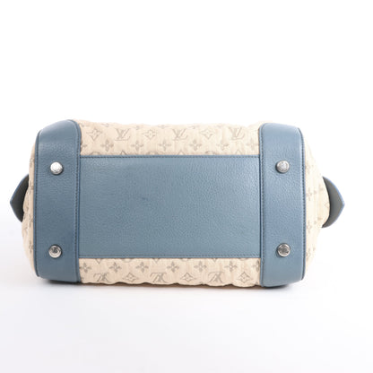 Louis Vuitton Monogram Denim Speedy Round GM 2Way Handbag in Beige