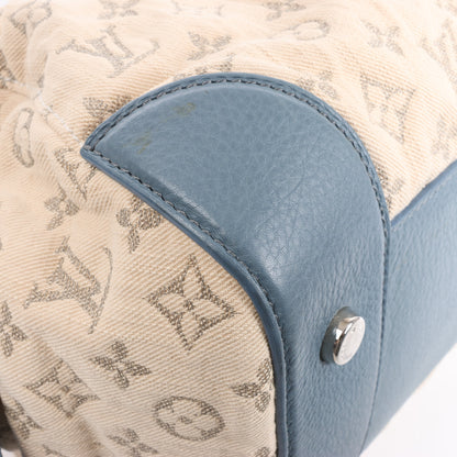 Louis Vuitton Monogram Denim Speedy Round GM 2Way Handbag in Beige