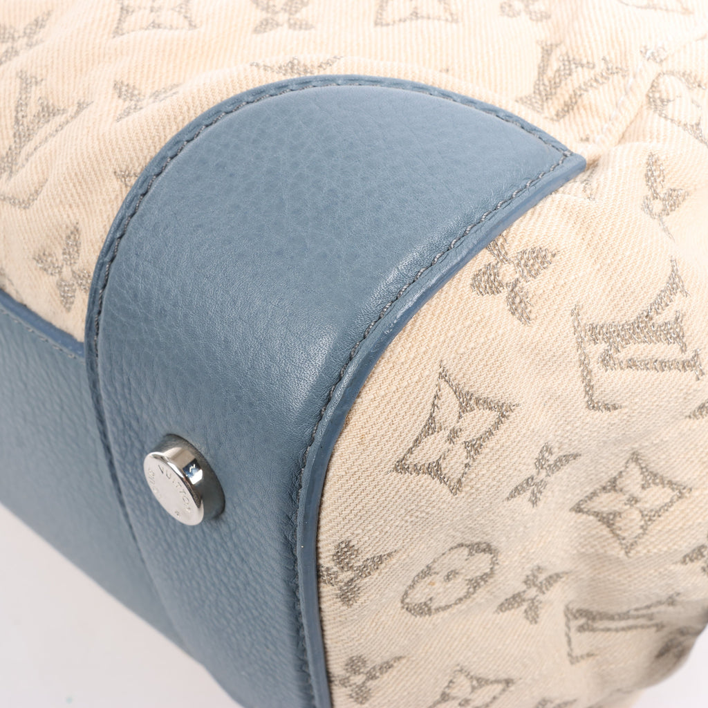 Louis Vuitton Monogram Denim Speedy Round GM 2Way Handbag in Beige