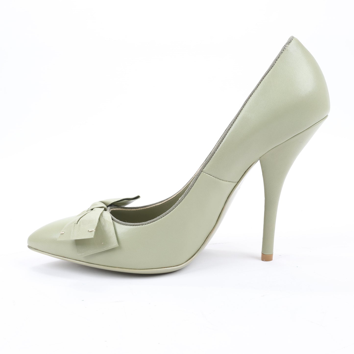 Bottega Veneta Leather Pumps Light Green Ribbon in Size 41 EU