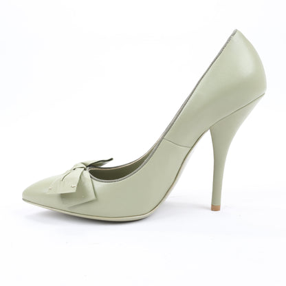 Bottega Veneta Leather Pumps Light Green Ribbon in Size 41 EU