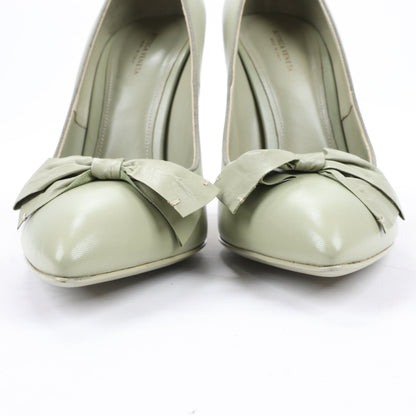 Bottega Veneta Leather Pumps Light Green Ribbon in Size 41 EU