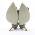 Bottega Veneta Leather Pumps Light Green Ribbon in Size 41 EU