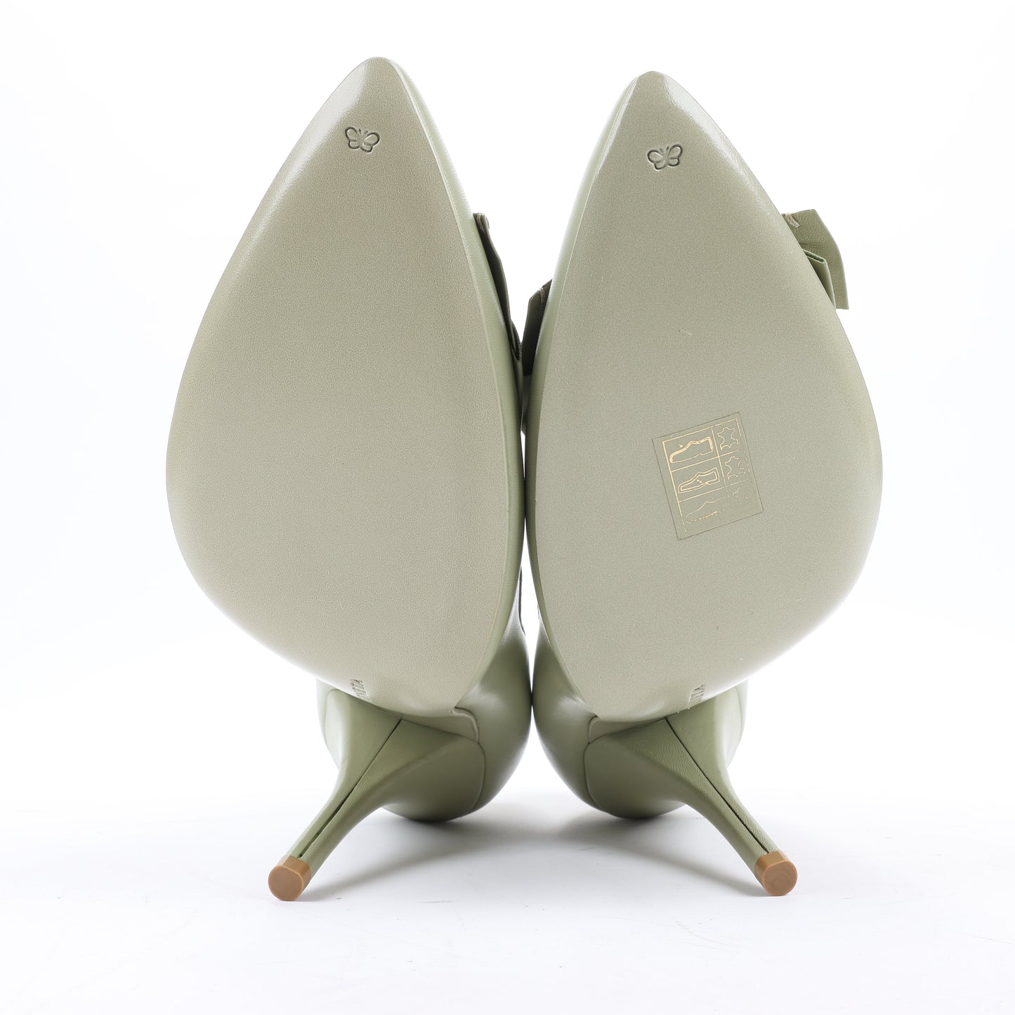 Bottega Veneta Leather Pumps Light Green Ribbon in Size 41 EU