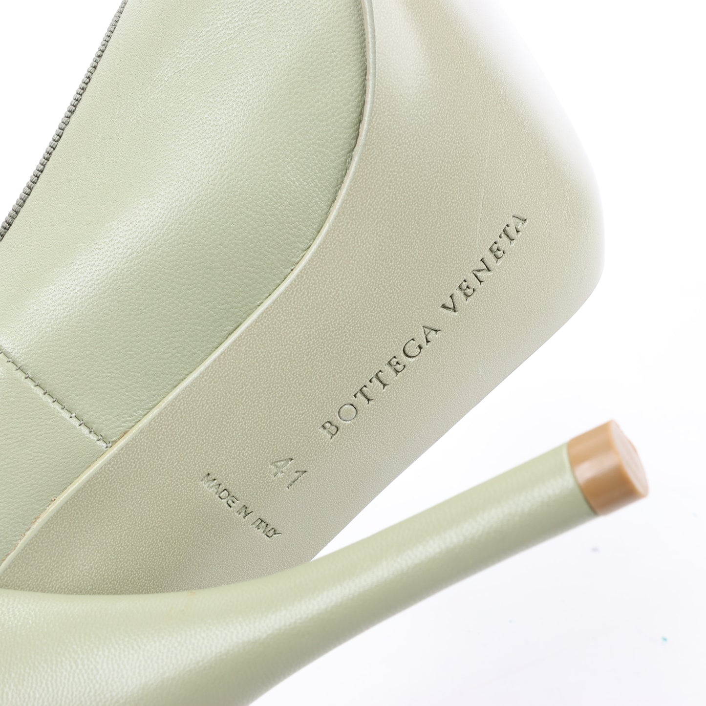 Bottega Veneta Leather Pumps Light Green Ribbon in Size 41 EU