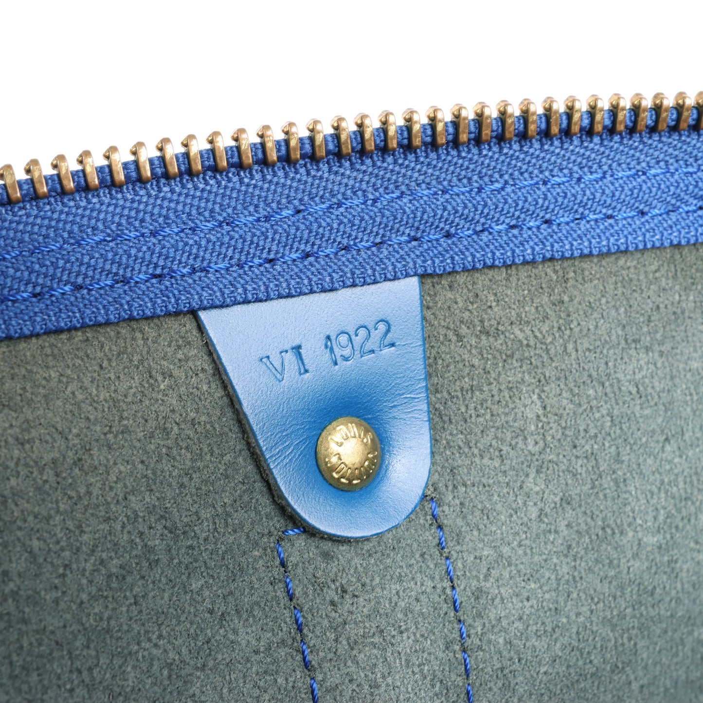 Louis Vuitton Epi Leather Keepall 45 Travel Bag in Blue M42975