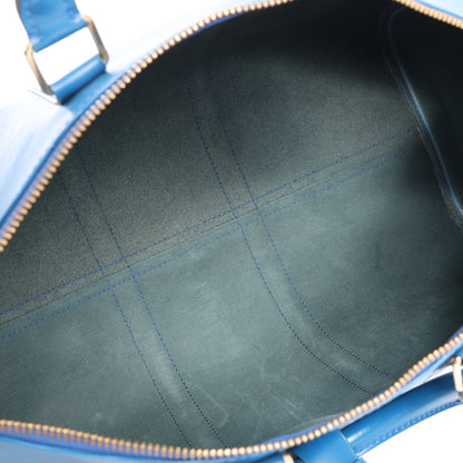 Louis Vuitton Epi Leather Keepall 45 Travel Bag in Blue M42975