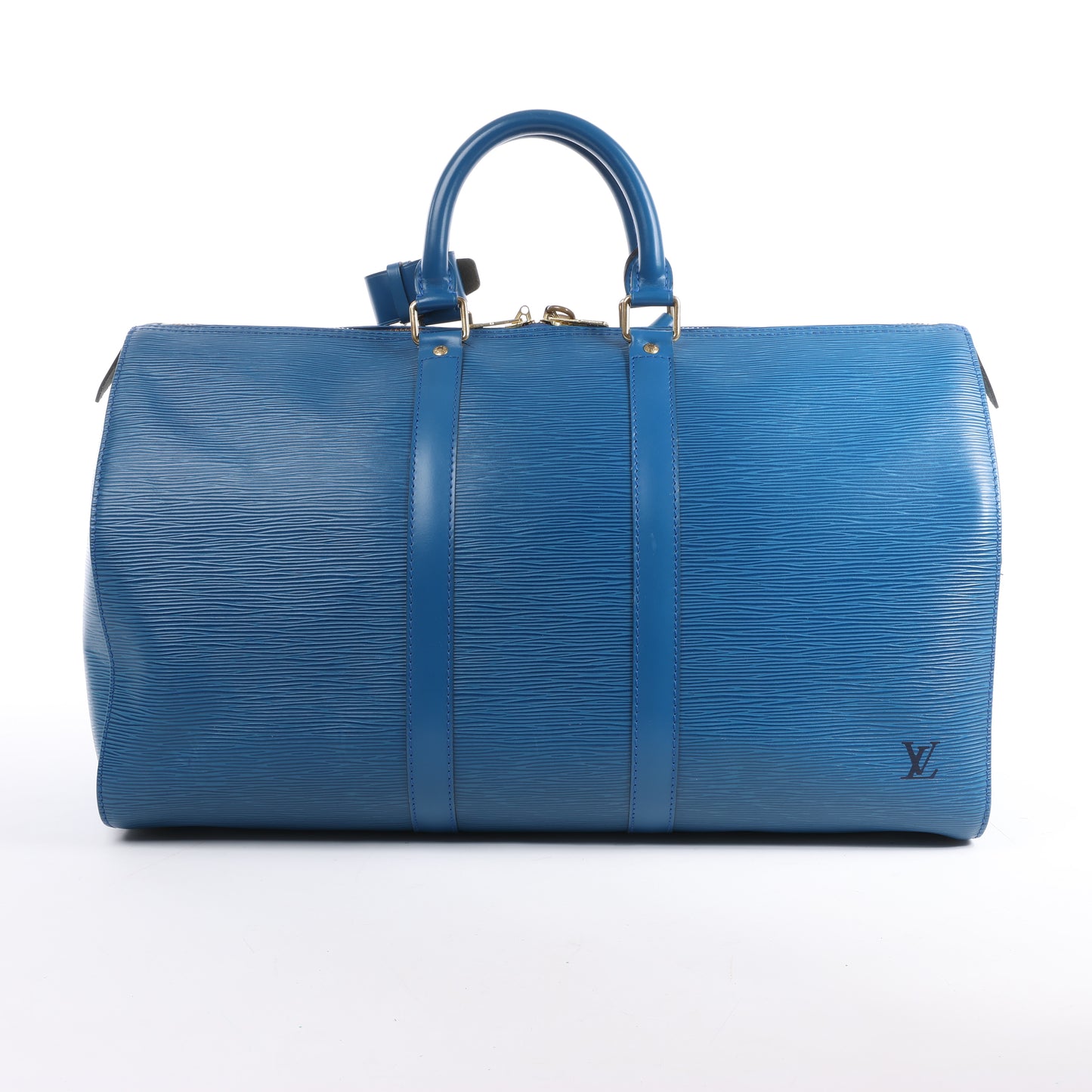 Louis Vuitton Epi Leather Keepall 45 Travel Bag in Blue M42975