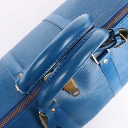 Louis Vuitton Epi Leather Keepall 45 Travel Bag in Blue M42975