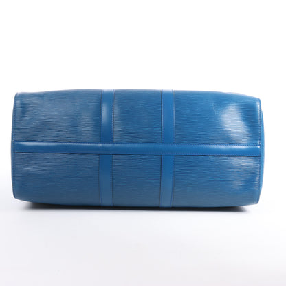 Louis Vuitton Epi Leather Keepall 45 Travel Bag in Blue M42975